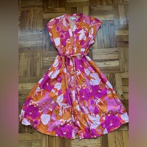 Pink and Orange Free Assembly shirt dress size XL